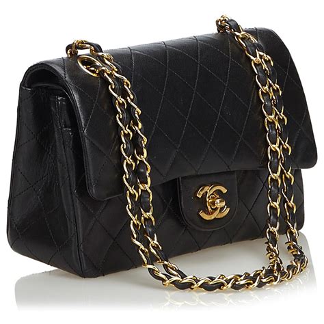 chanel black patent leather flap bag|Chanel lambskin leather handbags.